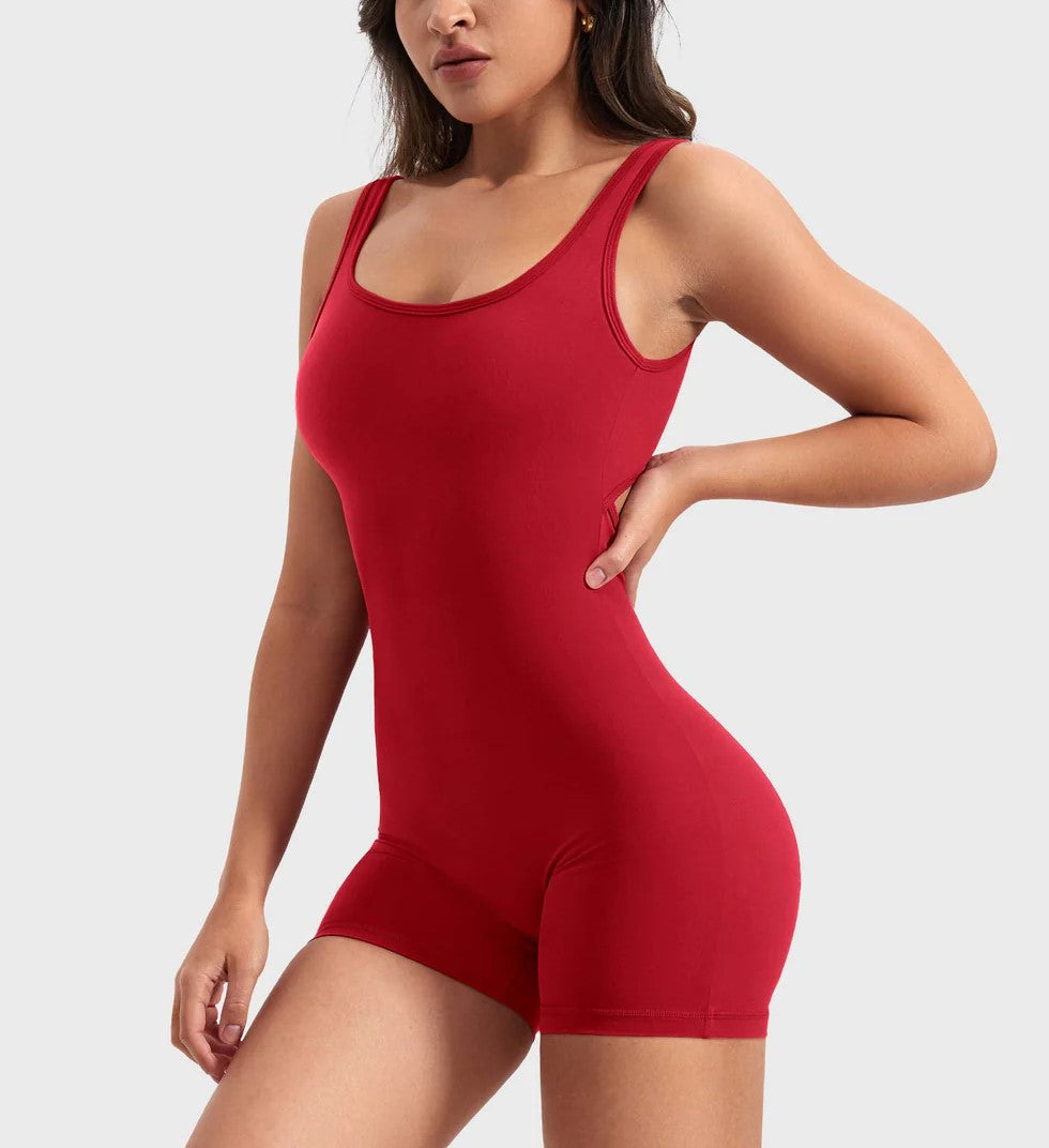 Piquos One Piece Jumpsuits for Women with Tummy Control And V-Back