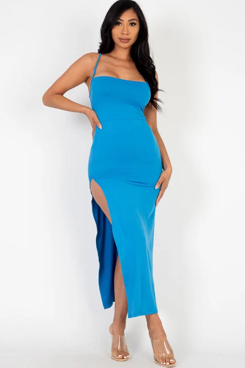 Solid Cami Maxi Slit Dess (CAPELLA)